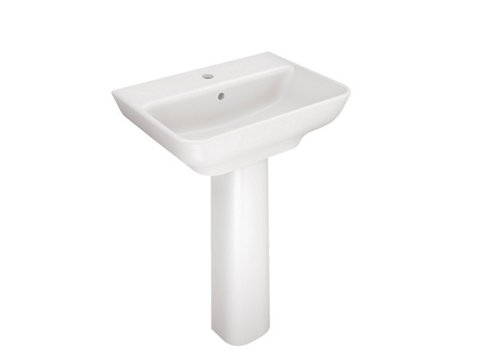 Kohler - Trace  Pedestal Basin With Single Faucet Hole In White